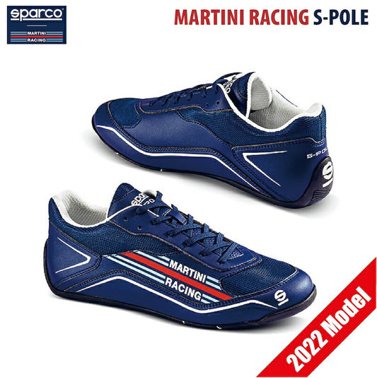 マルティニレーシング ドライビングシューズ S-POLE 2022年モデル スパルコ シューズ SPARCO MARTINI RACING 靴 レーシングソール