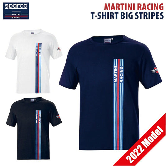マルティニレーシング Tシャツ ビッグ ストライプ 2022年モデル スパルコ SPARCO MARTINI RACING T-SHIRT BIG STRIPES