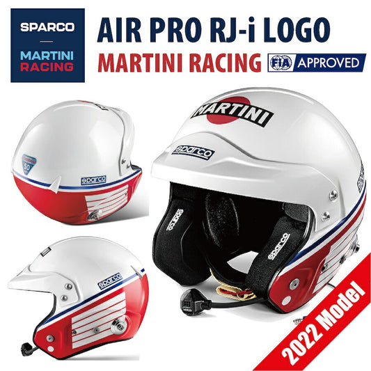 マルティニレーシング ジェット ヘルメット AIR PRO RJ-i ロゴデザイン FIA公認 2022年モデル スパルコ SPARCO MARTINI 4輪 走行会